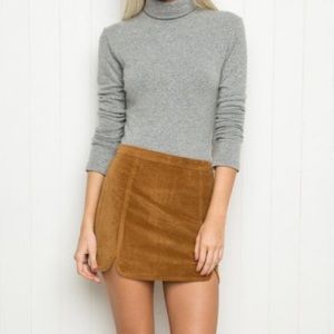 Brandy Melville Brown Suede Skirt